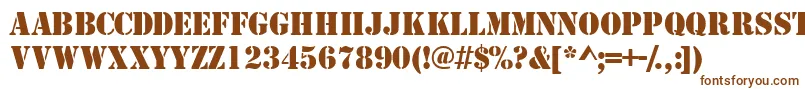 Шрифт Tempcs – коричневые шрифты на белом фоне