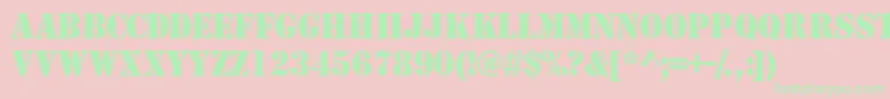 Tempcs Font – Green Fonts on Pink Background