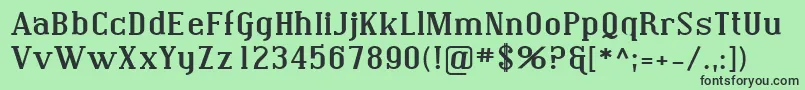 フォントSfcovingtonexpBold – 緑の背景に黒い文字