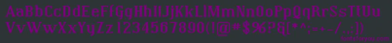フォントSfcovingtonexpBold – 黒い背景に紫のフォント