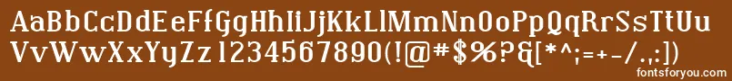 フォントSfcovingtonexpBold – 茶色の背景に白い文字