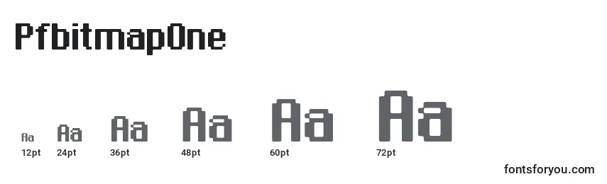 Размеры шрифта PfbitmapOne