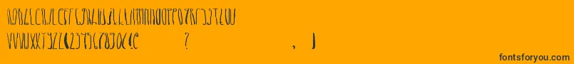 Шрифт DheLongZim – чёрные шрифты на оранжевом фоне