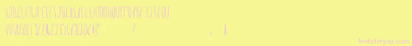 DheLongZim Font – Pink Fonts on Yellow Background