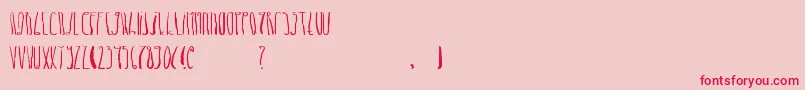 DheLongZim Font – Red Fonts on Pink Background