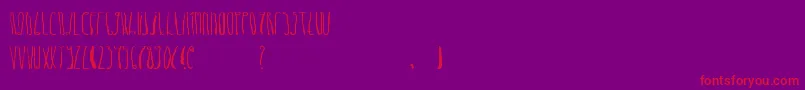フォントDheLongZim – 紫の背景に赤い文字