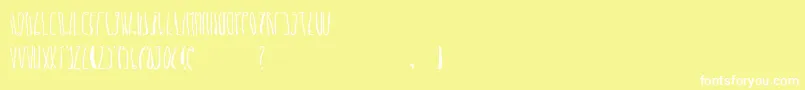 DheLongZim Font – White Fonts on Yellow Background