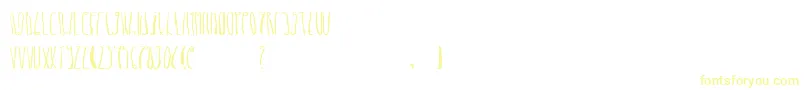 Fonte DheLongZim – fontes amarelas em um fundo branco