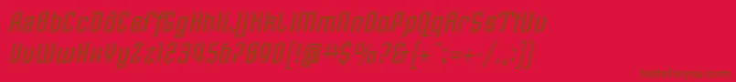 LinotypeRezidentTwo Font – Brown Fonts on Red Background