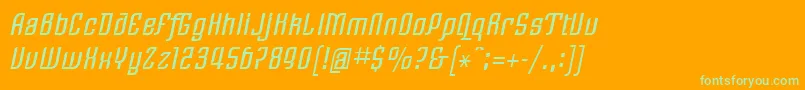 LinotypeRezidentTwo Font – Green Fonts on Orange Background