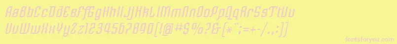 Шрифт LinotypeRezidentTwo – розовые шрифты на жёлтом фоне