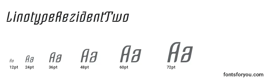 Размеры шрифта LinotypeRezidentTwo