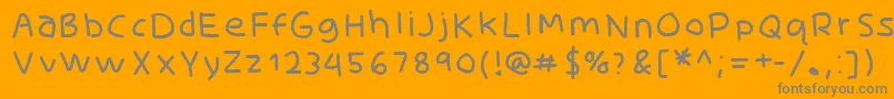 SkidoothinRh Font – Gray Fonts on Orange Background