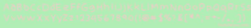 SkidoothinRh Font – Pink Fonts on Green Background