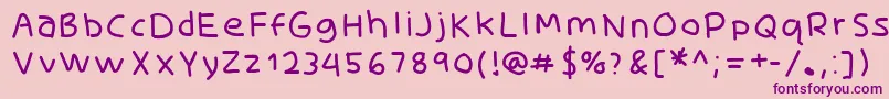 SkidoothinRh Font – Purple Fonts on Pink Background