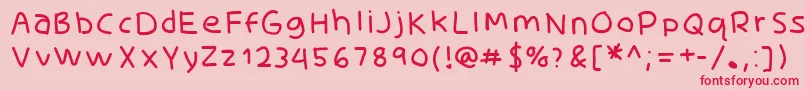 SkidoothinRh Font – Red Fonts on Pink Background