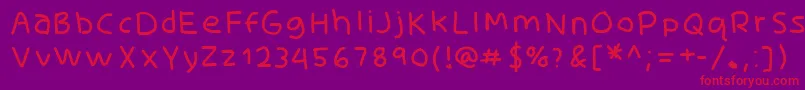 SkidoothinRh Font – Red Fonts on Purple Background