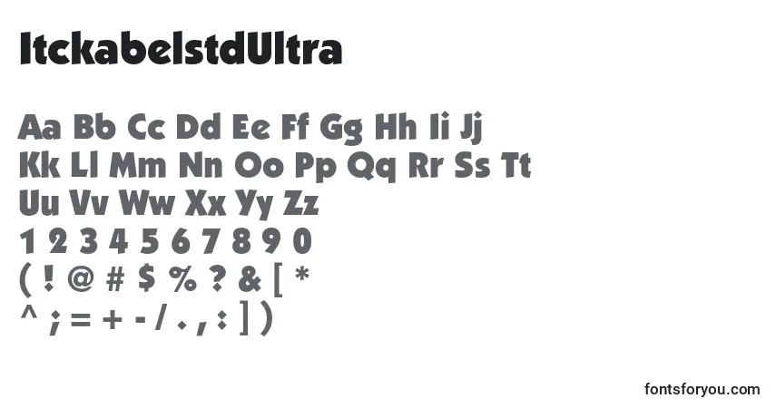 Czcionka ItckabelstdUltra – alfabet, cyfry, specjalne znaki