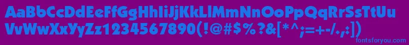 Шрифт ItckabelstdUltra – синие шрифты на фиолетовом фоне