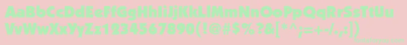 ItckabelstdUltra Font – Green Fonts on Pink Background