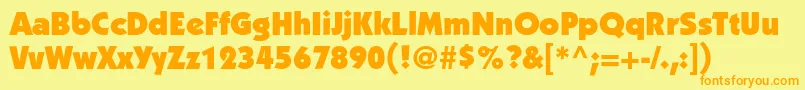 ItckabelstdUltra Font – Orange Fonts on Yellow Background