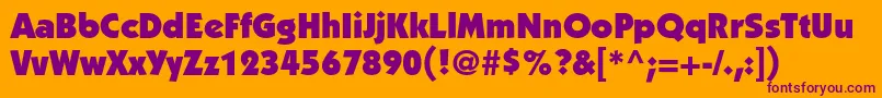 ItckabelstdUltra Font – Purple Fonts on Orange Background