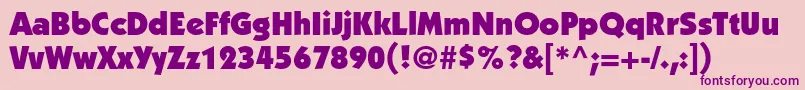 ItckabelstdUltra Font – Purple Fonts on Pink Background
