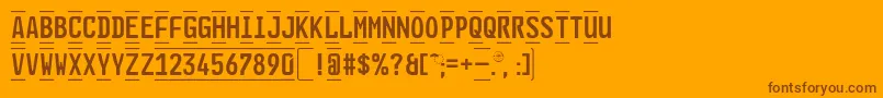 Lisätietoja GlNummernschildBEng-fontista GlNummernschildBEng-fontti – ruskeat fontit oranssilla taustalla