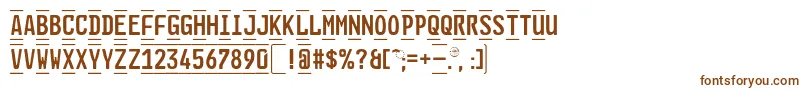 GlNummernschildBEng Font – Brown Fonts on White Background