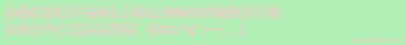 GlNummernschildBEng Font – Pink Fonts on Green Background