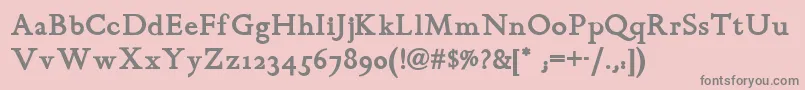 ChanticleerRomanNfBold Font – Gray Fonts on Pink Background
