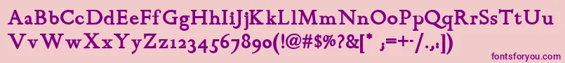 ChanticleerRomanNfBold Font – Purple Fonts on Pink Background