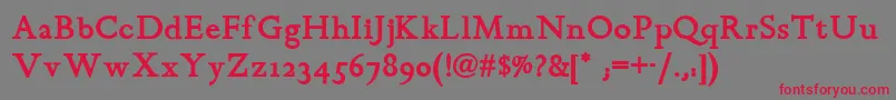 ChanticleerRomanNfBold Font – Red Fonts on Gray Background