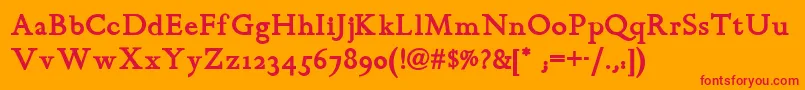 ChanticleerRomanNfBold Font – Red Fonts on Orange Background