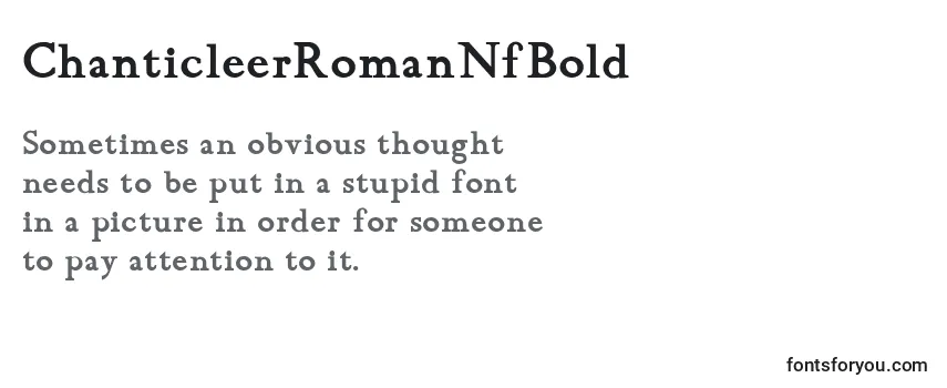 Review of the ChanticleerRomanNfBold Font