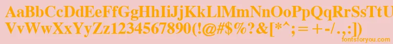 CgTimesРџРѕР»СѓР¶РёСЂРЅС‹Р№-Schriftart – Orangefarbene Schriften auf rosa Hintergrund