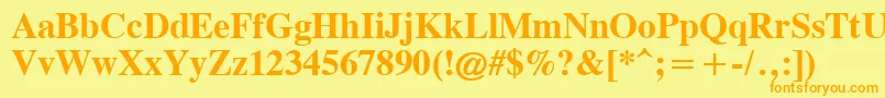 フォントCgTimesРџРѕР»СѓР¶РёСЂРЅС‹Р№ – オレンジの文字が黄色の背景にあります。