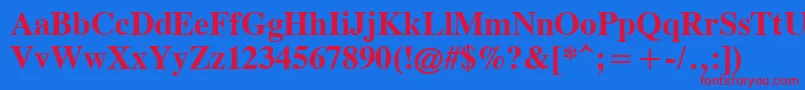 CgTimesРџРѕР»СѓР¶РёСЂРЅС‹Р№ Font – Red Fonts on Blue Background