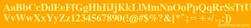 フォントCgTimesРџРѕР»СѓР¶РёСЂРЅС‹Р№ – オレンジの背景に黄色の文字