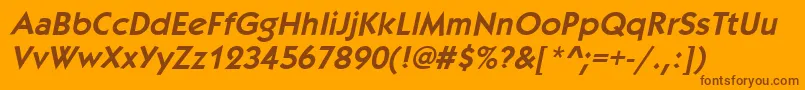 KabobBoldItalic Font – Brown Fonts on Orange Background