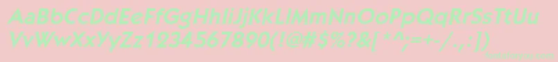 fuente KabobBoldItalic – Fuentes Verdes Sobre Fondo Rosa