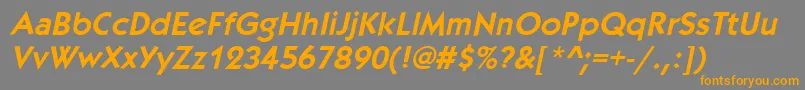 KabobBoldItalic Font – Orange Fonts on Gray Background