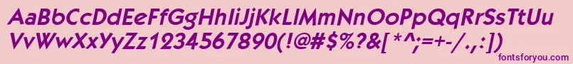 KabobBoldItalic Font – Purple Fonts on Pink Background