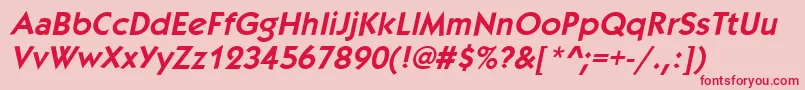 KabobBoldItalic Font – Red Fonts on Pink Background