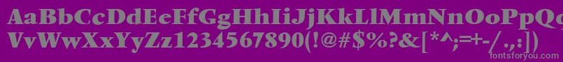 VendometBoldフォントについての詳細 フォントVendometBold – 紫の背景に灰色の文字