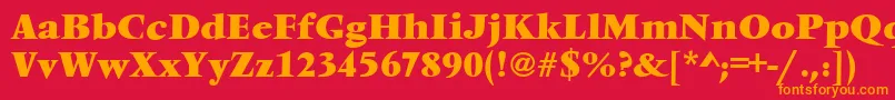 VendometBold Font – Orange Fonts on Red Background