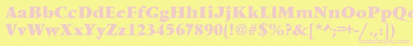 fuente VendometBold – Fuentes Rosadas Sobre Fondo Amarillo
