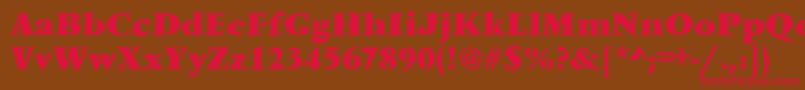 VendometBold Font – Red Fonts on Brown Background