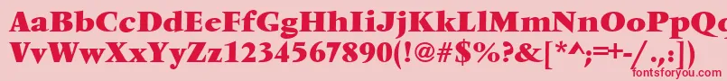 VendometBold Font – Red Fonts on Pink Background