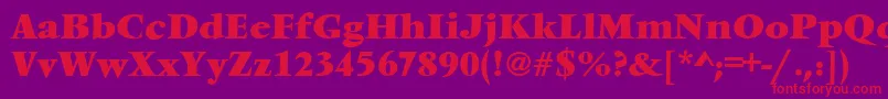 VendometBold Font – Red Fonts on Purple Background